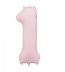 Цифри Light Pink Matt Slim Party Deco 39" 100см