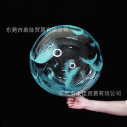 Шары Bubbles с рисунком перья 18"