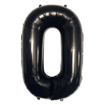 Цифра фольгированная черная 0 большая 100см Китай (УП)