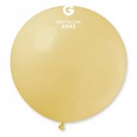 Латексные шарики Gemar, G30 без полос Светло-желтые 43/31" (80 см)