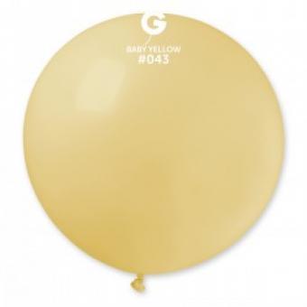 Латексные шарики Gemar, G30 без полос Светло-желтые 43/31" (80 см)