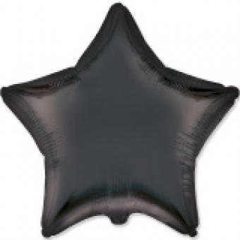 Фольгированная Звезда 18" б/м Сатин Черная Flexmetal 301500SN