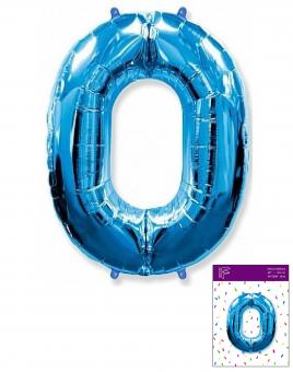 Цифра 0 большая 100 см синяя FLEXMETAL (УП)