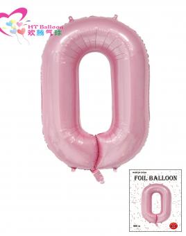 Цифра 0 большая 40"(100 см) Розовая Китай (УП)