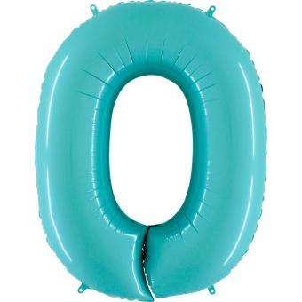 Кулька цифра Грабо 100см. "0" Пастель блакитна 40 (УП)