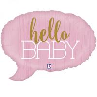 Шар фольгированный Облако Hello Baby Девочка, 24" Грабо УП (35692)