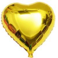 Сердце 18 дюймов(45х45см) золотое Китай