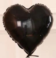 Сердце 18 дюймов(45х45см) черное Китай