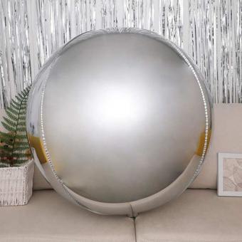 Шарик фольгированный куб(сфера) серебро 32"