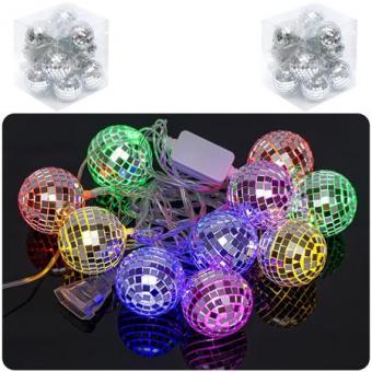 Гирлянда электрическая "Диско шар" 10шт 3М LED цветная D-43