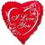 Сердце I love You красное 45х45см.