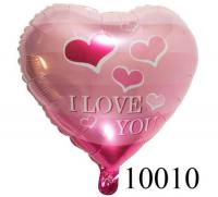 Сердце розовое І love you с сердечками 45х45см.
