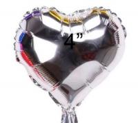 Сердце (мини) 4"(13х13см) серебро Китай