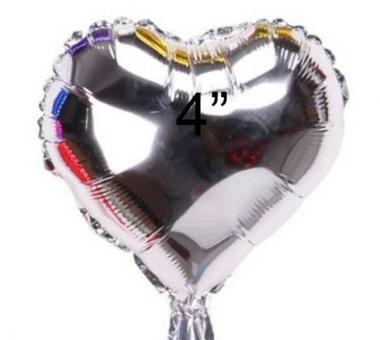 Сердце (мини) 4"(13х13см) серебро Китай