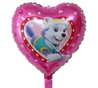 Сердце фольгированный Эверест 45х45см. на розововом