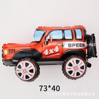 Фольгированный шар Стоячая фигура Джип красный (65*40) (Китай)