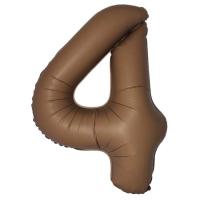 Цифра 4 Slim Flexmetal шоколадна 35" (90 см) (УП)