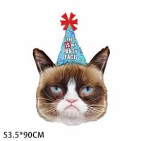 Фольгований шар Грампи Кот с колпаком Китай 50 х 90 см.