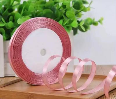 Стрічка атласна 0,6 см. №75 Baby pink 23м.