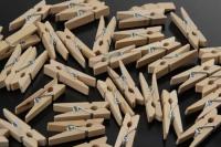 Мини прищепки декоративные не крашенные 4,5 см. (50 штук)