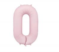 Фольгированная цифра "0" PartyDeco Pink Slim matt  39" (100см) УП