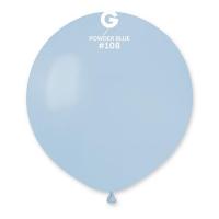 Латексные шарики Gemar, G19 Пастель 108/19" (пудрово-голубой) без полос