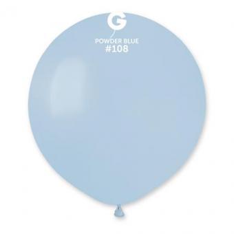 Латексные шары Gemar, G30 без полос (пудрово-голубой) 108/31" (80 см)