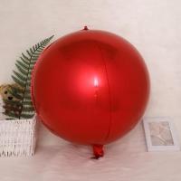 Шарик фольгированный 10" сфера Красная