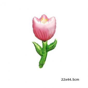 Кулька фольгована Тюльпан рожевий 22х45 см.