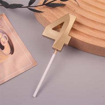 Свеча 3D 5см. шампань "4"