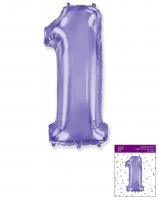 Цифра 1 большая 100 см Сиреневая FLEXMETAL УП