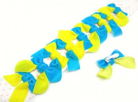 №216 Бант велюр резинка Україна 10шт 5.5х5см