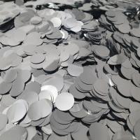 Конфетти Круг серебро 100грам 12мм.