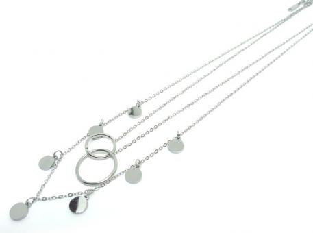 №30014 Цепочка XuPing серебро 0.1х34см