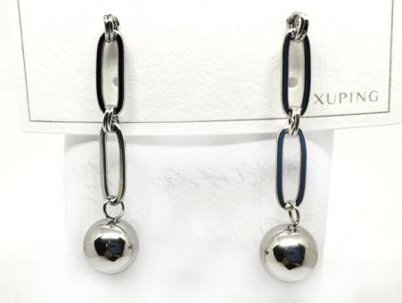 №30236 Серьги XuPing серебро 3.5см