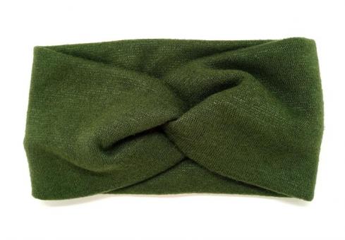 №3725 Повязка ангора королевская зелен.21х11см
