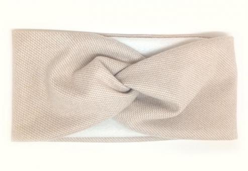 №3810 Повязка кашемир флис бежев.24х10см