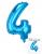 Цифра 4 синя 40см (УП)