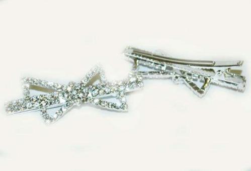 №490 Заколка уточка серебро