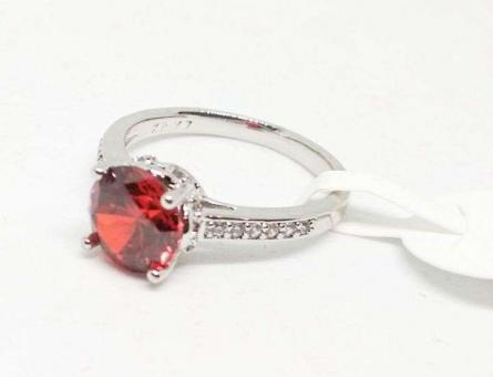 №5395 Кольцо Xuping серебро красный-кам. р.16-19