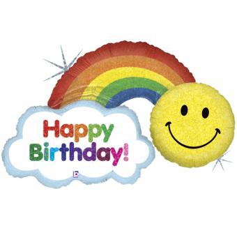 Шар фольгированный Радуга birthday, 34 " Грабо УП (85674)