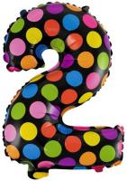 Цифра 2 (горошек) 42см. (УП)