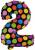 Цифра 2 (горошек) 42см.