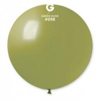 Латексные шарики Gemar, G30 без полос Оливковый 98/31" (80 см)