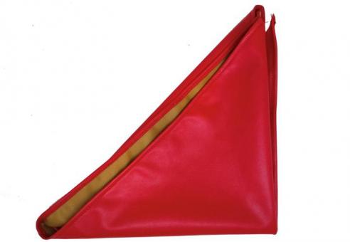 №8011 Платок экокожа красный треугольный 100х67х67