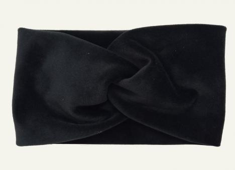 №8043 Пов'язка плюш (спорт-велюр) чорна 21х11см