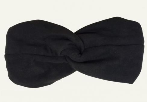 №8054Пов'язка замш фліс чорна шир.11см