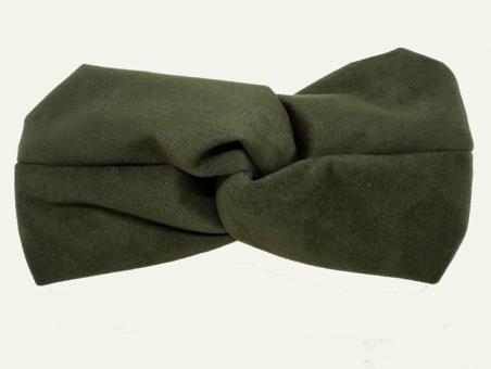 №8055 Повязка замш флис хаки шир.11см