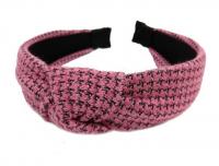 №8143 Обруч трикотаж Fendi малина 21х12см
