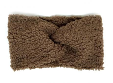 №8150 Повязка Тедди мех тем.корич.22х12см